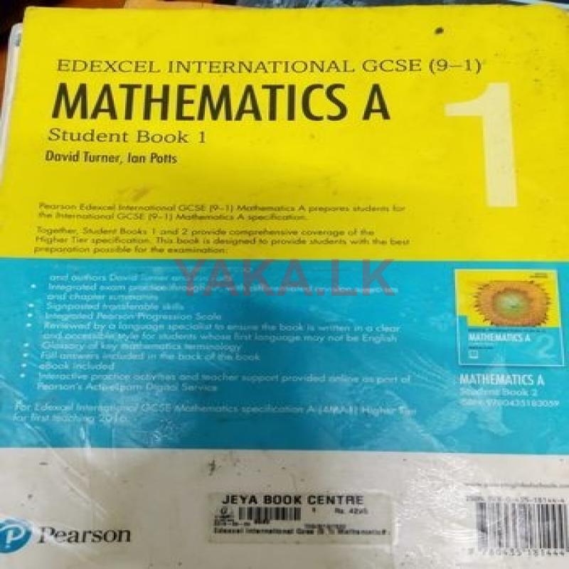 Mathematics a Edexcel Igcse(9-1) Book 1