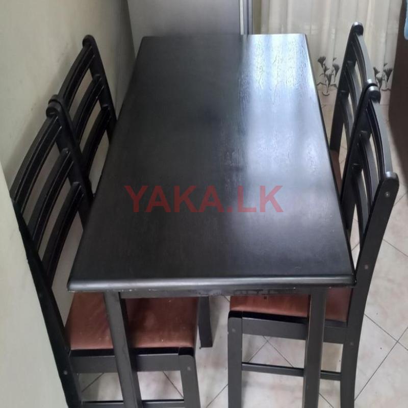 Wooden Dining Table for Sale with cushion chairs