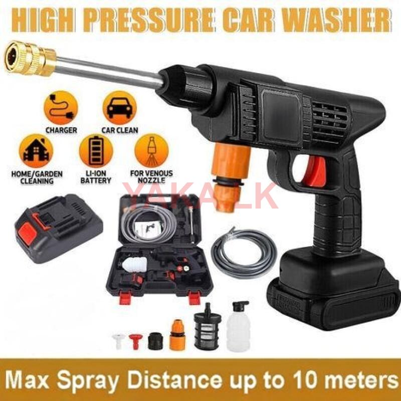 Wash Gun Portable Rechargeable Cordless High Pressure 145 Psi