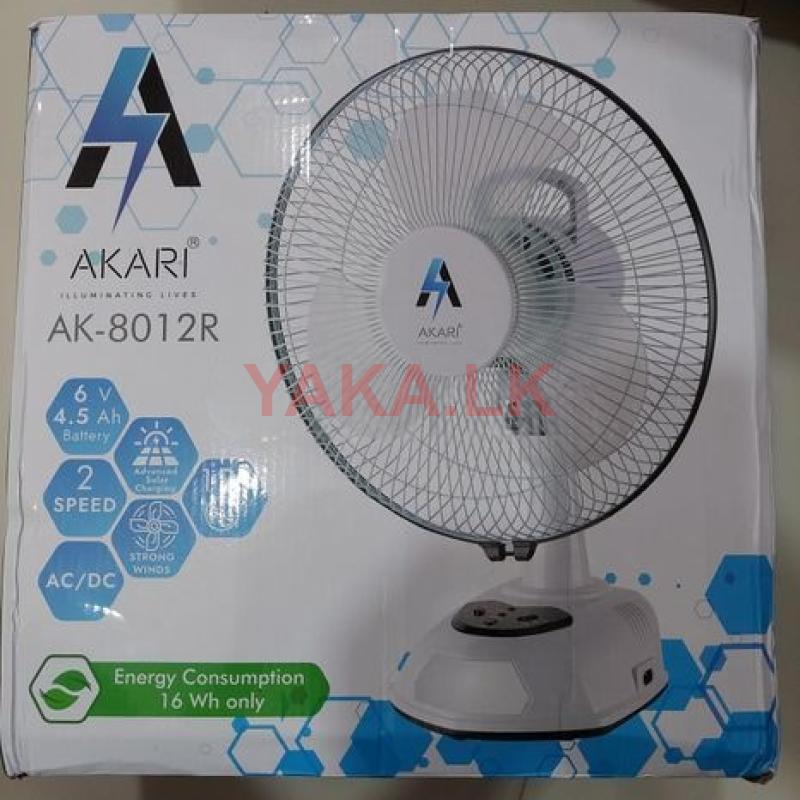 Akari 12 inch AC/DC Rechargeable Fan with Light