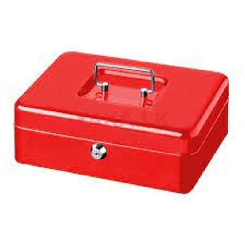 Inch 8 Cash Storage Boxes With 2 Keys - Red Color