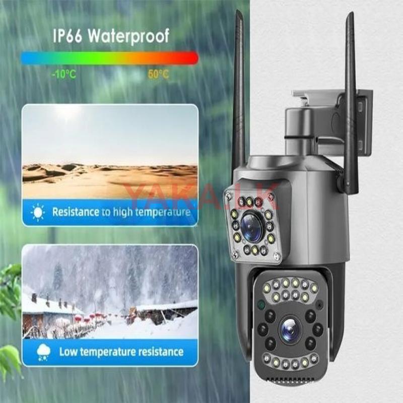 4G Sim Card CCTV Outdoor Night Vision Dual Lens Camera Installation