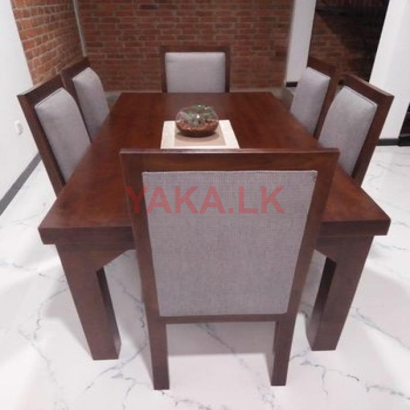 Modern Dinning Table with 6 Cushion Chairs -Li 45