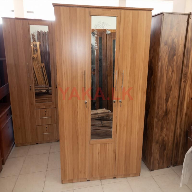 Melamine 3door Cupboard with Mirror