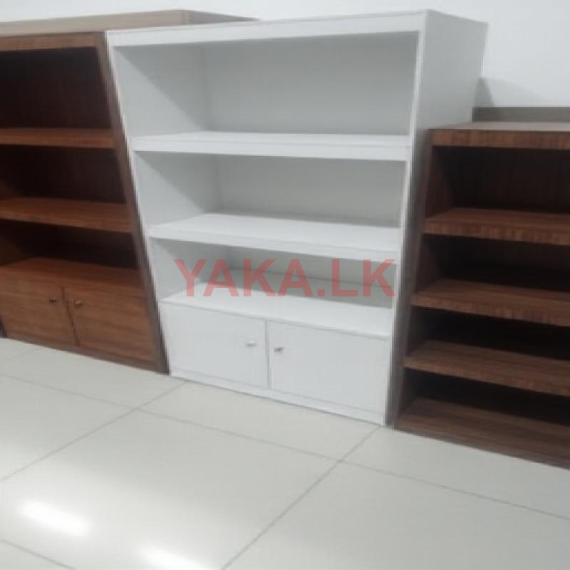 White Melamine Book Rack L