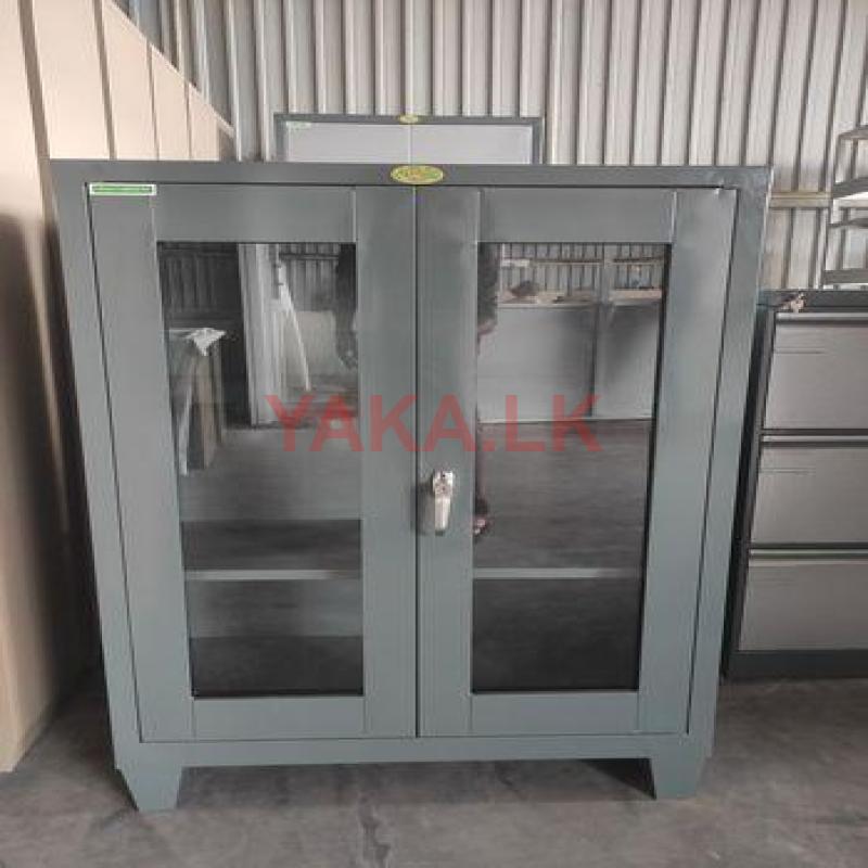 New 48"x36" Half Glass Steel Office Cupboard Finishing (W10)