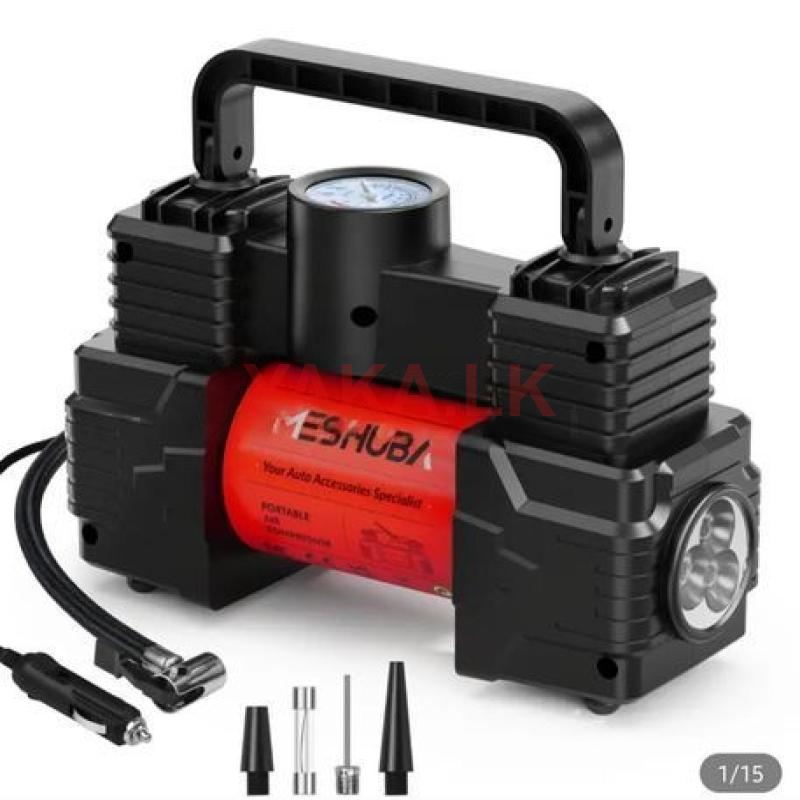 Air Pump / Compressor 12V + LED torch PSI 150 new (red) .