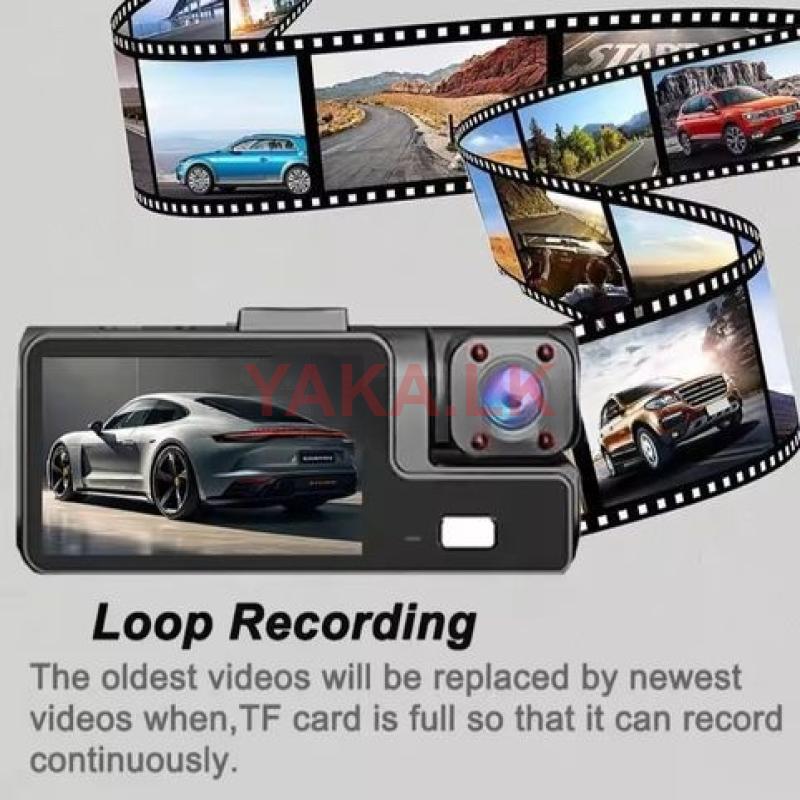 car camera wifi 12mp HD Front + inside reverse recording 3in1 new