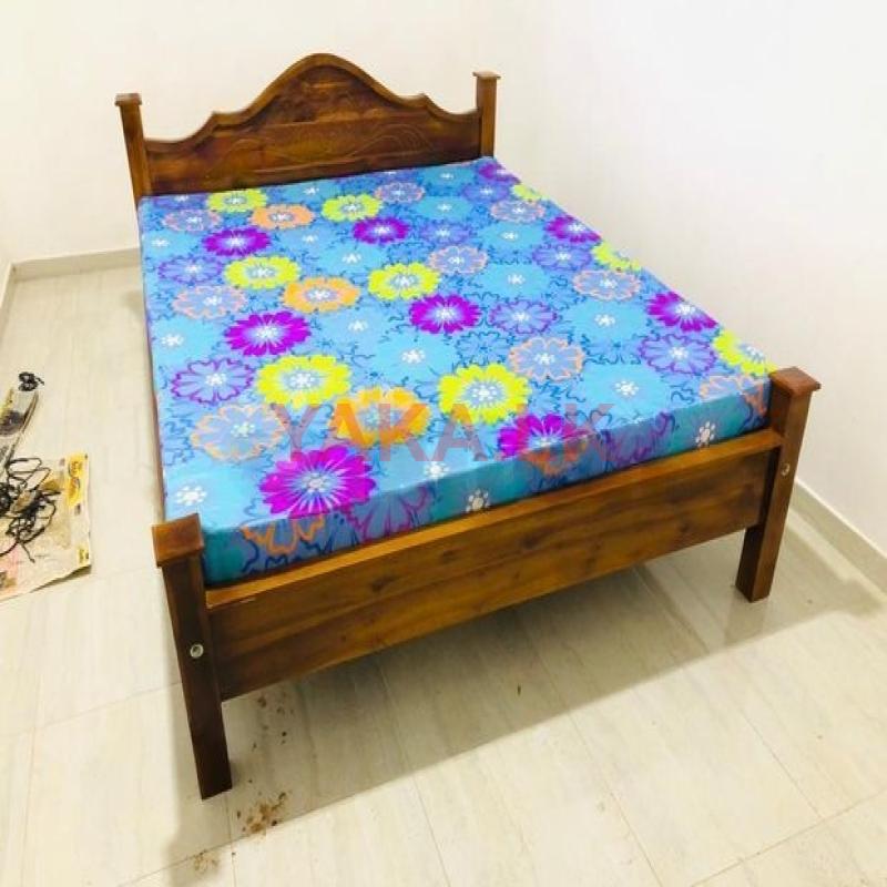 New 6*5 ft Teak Triple Queen Arch bed and DL Mattresses .