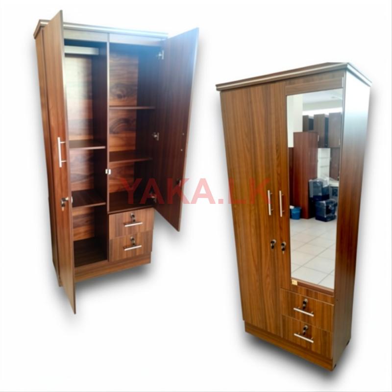 Melamine 2D Cupboard With Side-rack @ Drawers