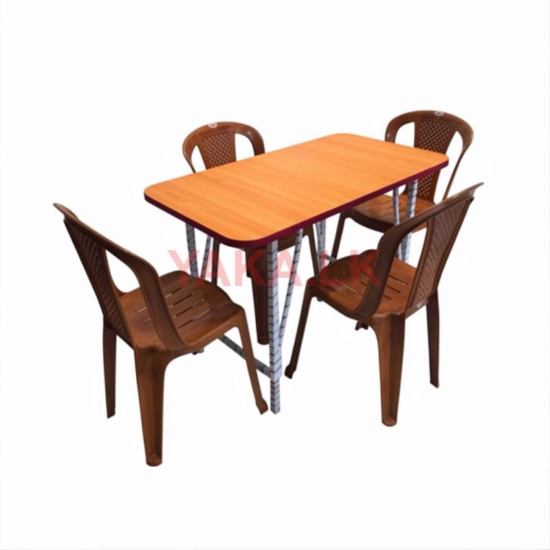 New Steel Table 4x2 with Chairs