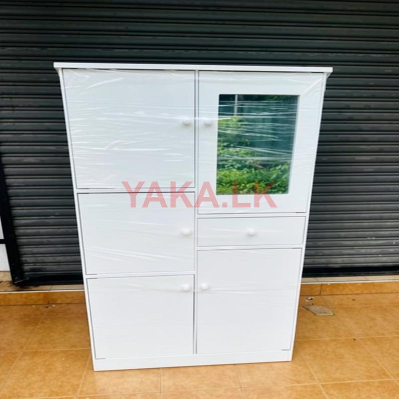Modern Olive Baby Cupboard with Mirror