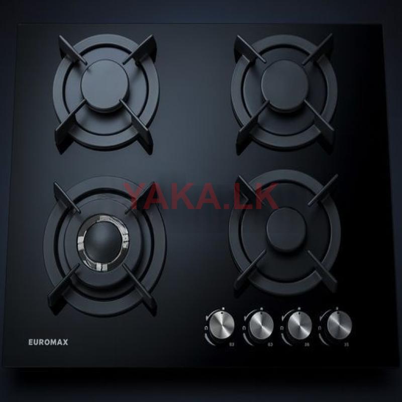 EUROMAX (Turkey Brand) 4 Burner Tempered Glass Gas Cooker Hob